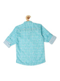 Boys Comfort Ethnic Motifs Printed Casual Cotton Shirt - -