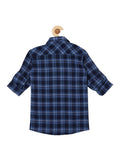Boys Comfort Tartan Checked Casual Cotton Shirt with T-Shirt - -