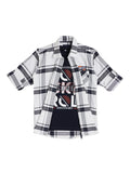 Boys White Checked Casual Shirt - -