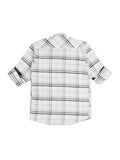 Boys White Checked Casual Shirt  -  -
