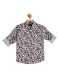 Boys Black Digital Printed Shirt with T shirt  - -