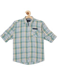 Boys Comfort Tartan Checked Casual Cotton Shirt With T shirt CAVIO - -