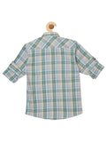 Boys Comfort Tartan Checked Casual Cotton Shirt With T shirt CAVIO - -
