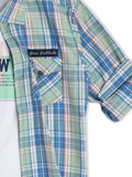 Boys Comfort Tartan Checked Casual Cotton Shirt With T shirt - -