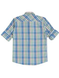 Boys Comfort Tartan Checked Casual Cotton Shirt With T shirt - -