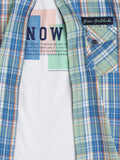 Boys Comfort Tartan Checked Casual Cotton Shirt With T shirt - -