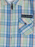Boys Comfort Tartan Checked Casual Cotton Shirt With T shirt - -