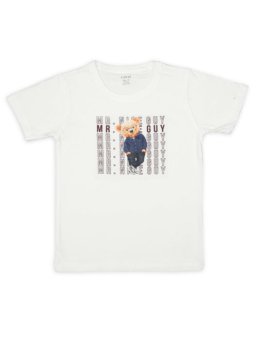 Boys Comfort Opaque Pure Cotton Casual Shirt With T Shirt