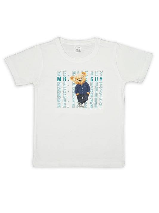 Boys Comfort Opaque Pure Cotton Casual Shirt With T Shirt