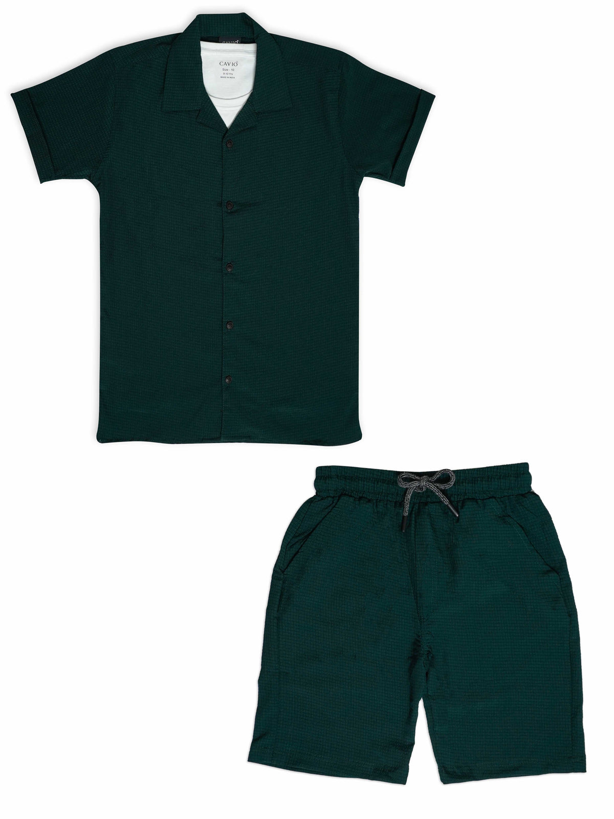 Boys Pure Cotton Shirt With Shorts