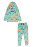 Boys Tie & Dye Dyed Hooded Pure Cotton T shirt with Pyjamas