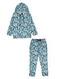 Boys Blue Printed T shirt with Pyjamas