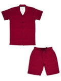 Boys Pure Cotton Shirt With Shorts & T shirt