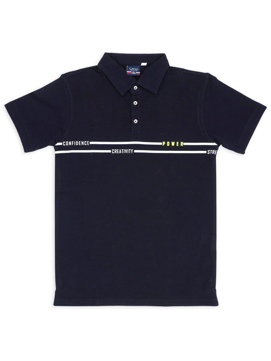 Boys Blue Polo Collar Pure Cotton T shirt