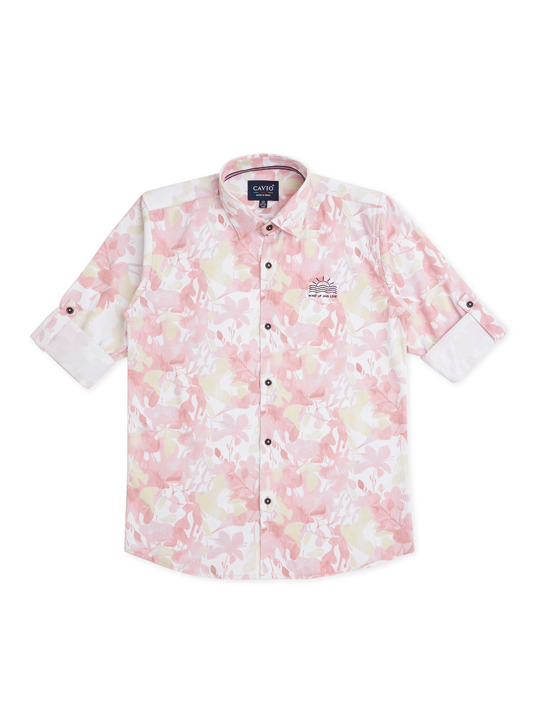 Boys Comfort Floral Printed Pure Cotton Casual Shirt