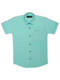 Boys Green Comfort Opaque Casual Shirt