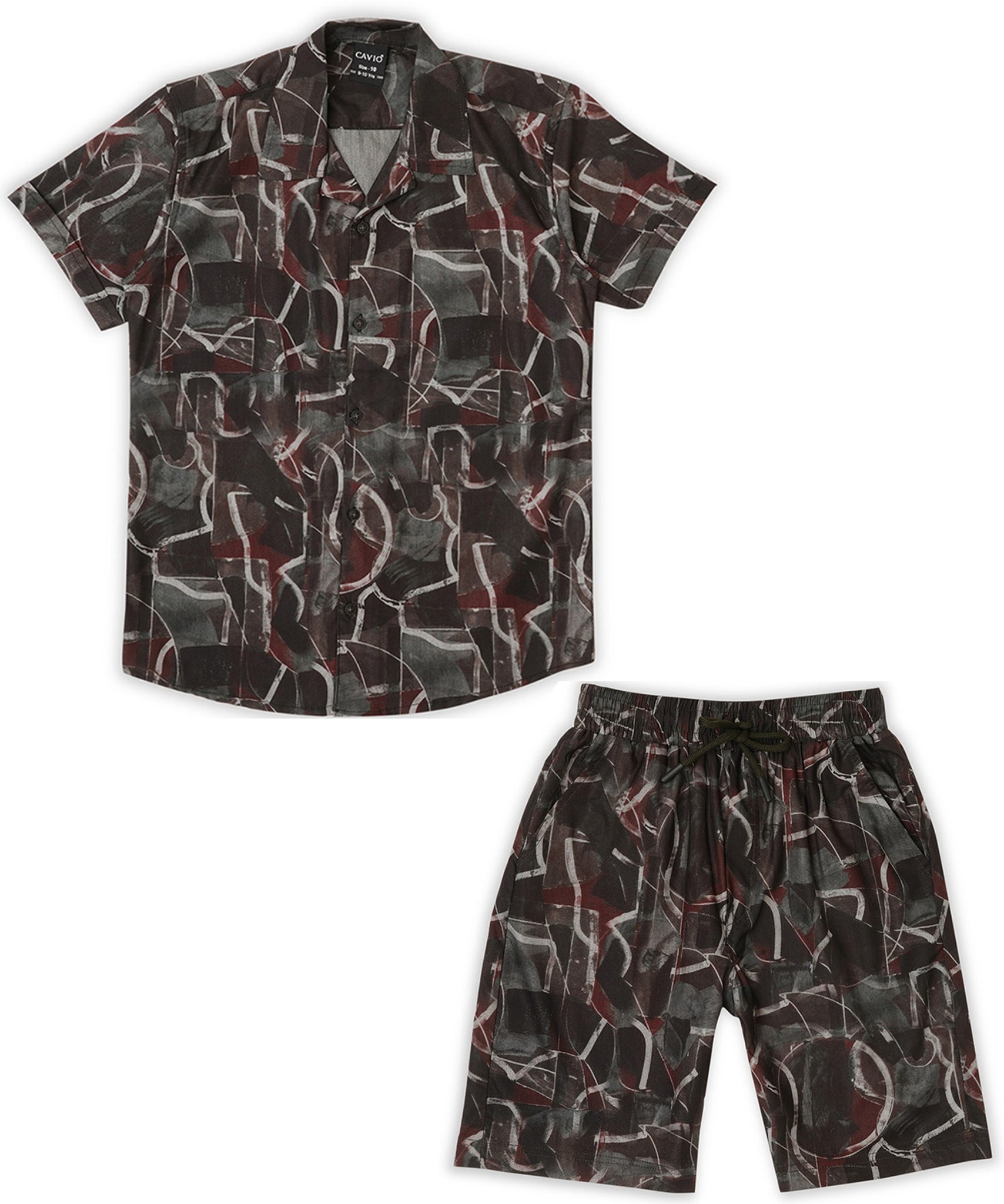 Boys Printed Pure Cotton T shirt with Shorts