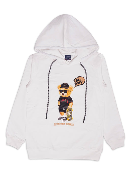 Boys Graphic Printed Cotton Hooded T shirt