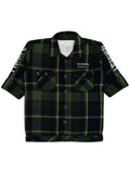 Boys Green Comfort Tartan Checks Opaque Checked Casual Shirt