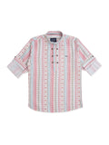 Boys Comfort Tribal Printed Roll Up Sleeves Pure Cotton Casual Shirt