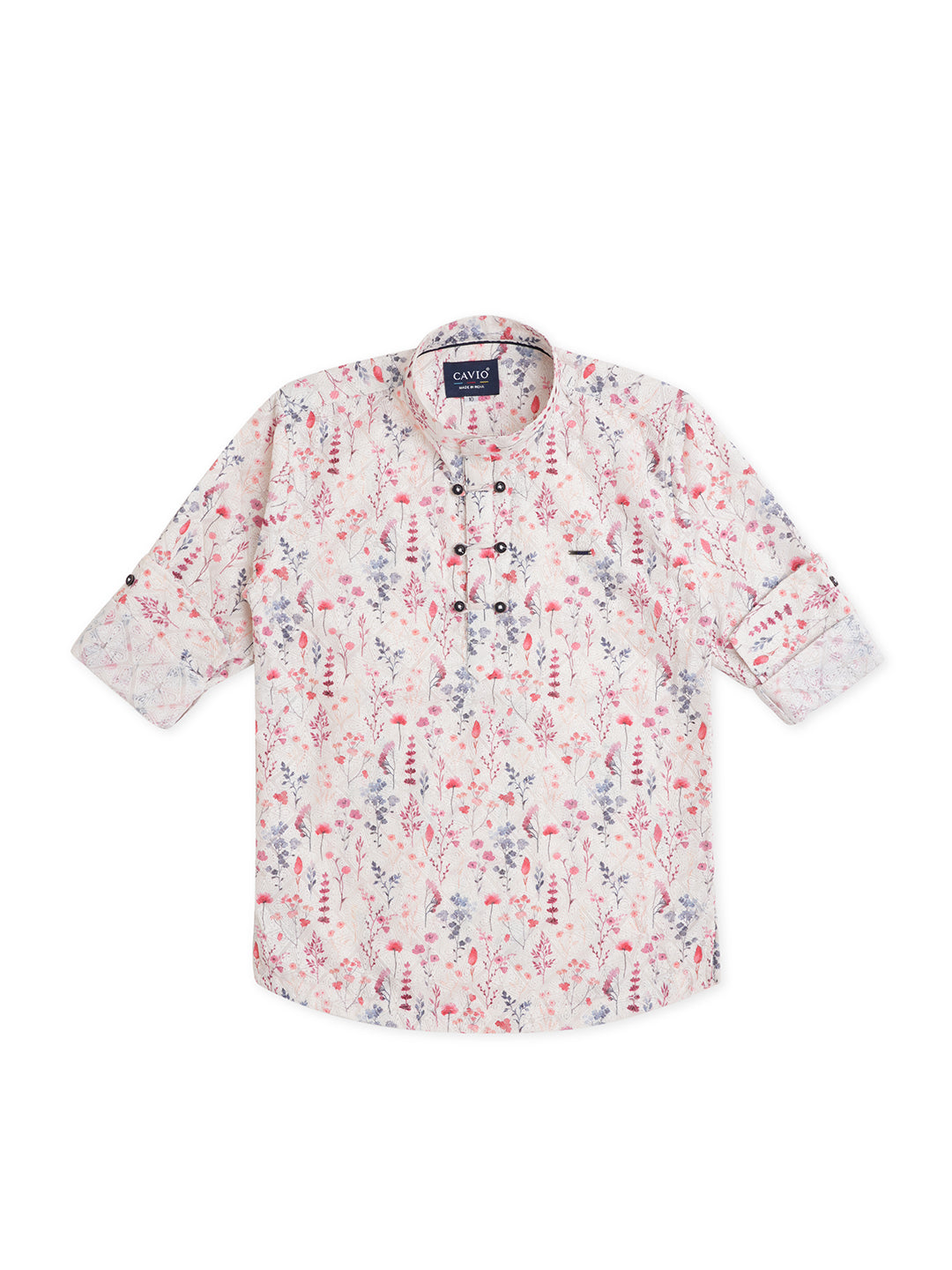 Boys Comfort Floral Printed Pure Cotton Casual Shirt