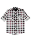 Boys Comfort Fit Pure Cotton Denim Casual Shirt With T Shirt