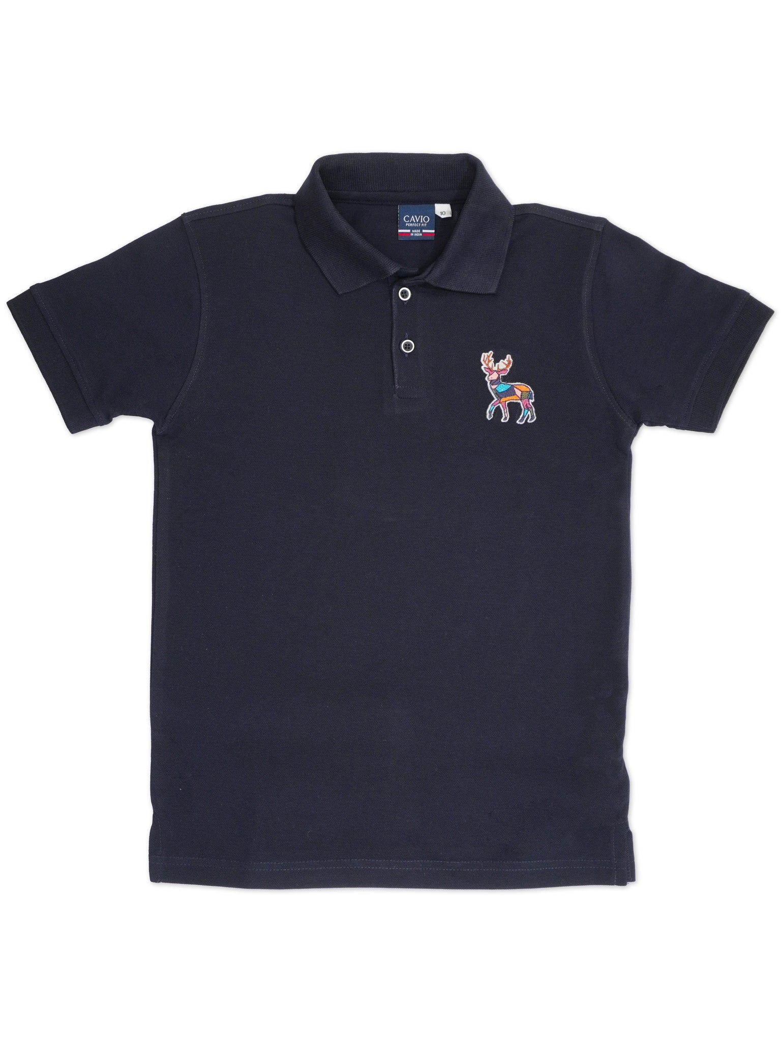 Boys Blue Polo Collar Pure Cotton T shirt