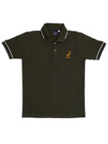 Boys Green Polo Collar Pure Cotton T shirt