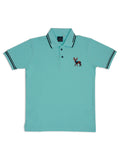 Boys Blue Polo Collar Pure Cotton T shirt