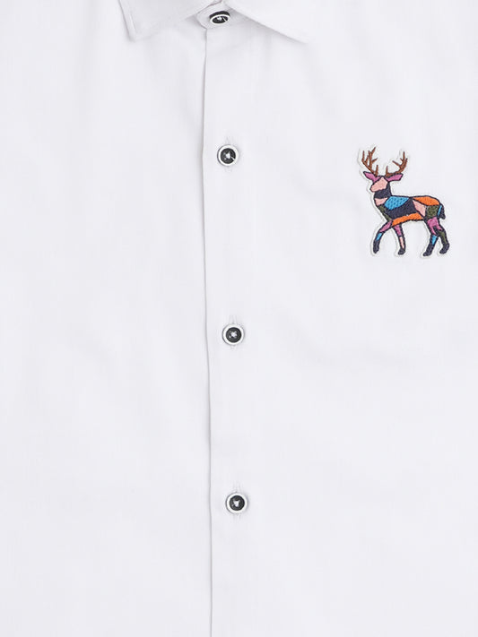 Boys Comfort Opaque Pure Cotton Casual Shirt