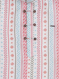 Boys Comfort Tribal Printed Roll Up Sleeves Pure Cotton Casual Shirt