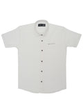 Boys White Comfort Opaque Casual Shirt