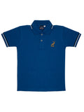 Boys Blue Polo Collar Pure Cotton T shirt