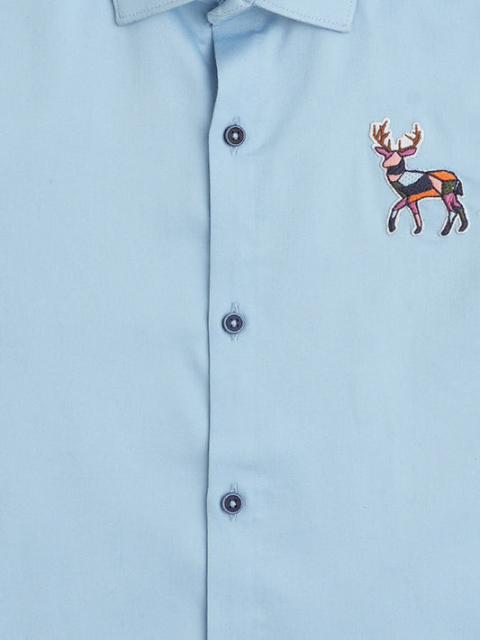Boys Comfort Opaque Pure Cotton Casual Shirt