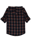 Boys Comfort Fit Tartan Checked Hooded Pure Cotton Casual Shirt With T Shirt