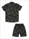 Boys Printed Pure Cotton Shirt with Shorts