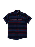 Boys Comfort Horizontal Striped Pure Cotton Casual Shirt With T Shirt