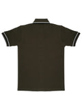 Boys Green Polo Collar Pure Cotton T shirt