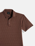 CAVIO Cotton Lycra Half Sleeves Solid Casual T-Shirt - Brown