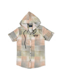 Boys Comfort Checked Hooded Pure Cotton Casual Shirt With T Shirt