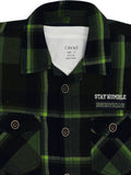 Boys Green Comfort Tartan Checks Opaque Checked Casual Shirt