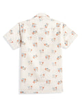 CAVIO Cotton Half Sleeves Abstract Printed Shirt & Shorts Clothing Set - Rust