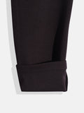 CAVIO Lycra Blend Solid Regular Fit Trousers With Belt - Violet