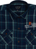 Boys Blue Comfort Gingham Checks Opaque Checked Casual Shirt