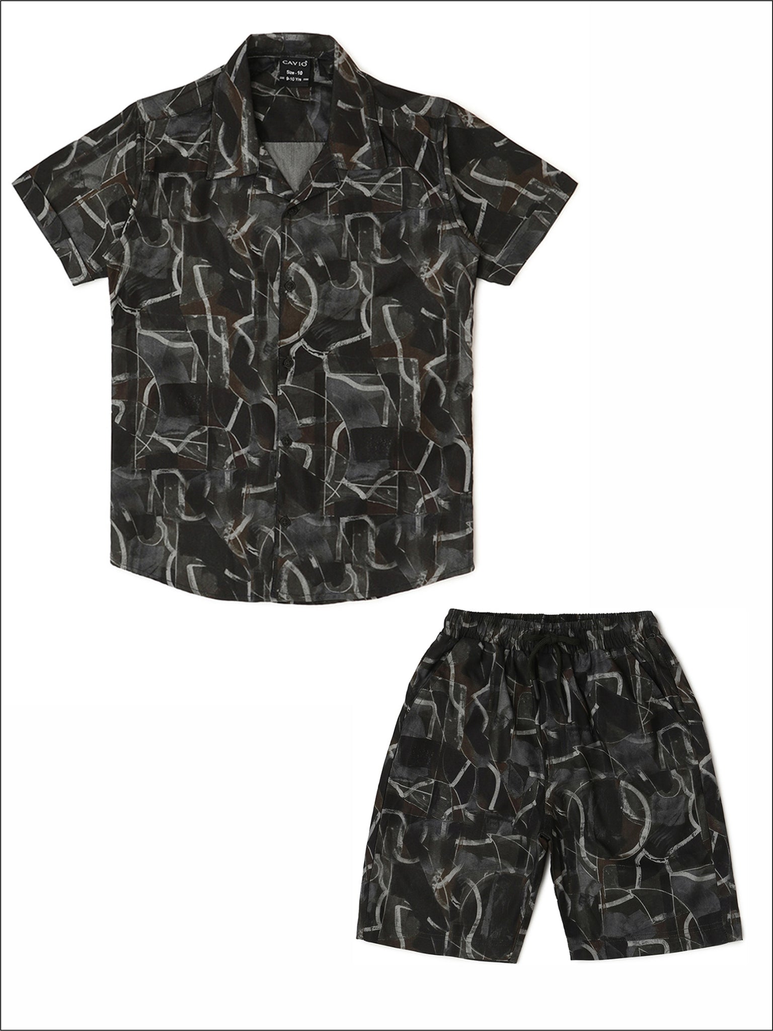 Boys Printed Pure Cotton Shirt with Shorts