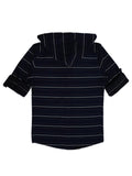 Boys Comfort Horizontal Striped Hooded Pure Cotton Casual Shirt With T Shirt