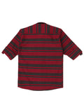 Boys Comfort Tartan Checks Hooded Cotton Casual Shirt With T Shirt