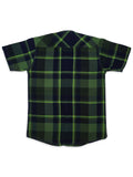 Boys Green Comfort Tartan Checks Opaque Checked Casual Shirt