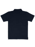 Boys Blue Polo Collar Pure Cotton Applique T shirt