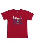 Boys Denim Hooded Pure Cotton Shirt With T-Shirt